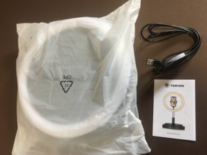 TARION LEDリングライト箱から出した