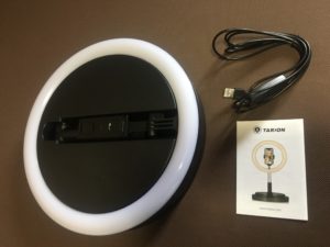 TARION LEDリングライト袋を取った